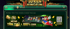 Kingfun mừng quà cho tân thủ nhận code 100%